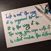 My project in Italic Script with a Brush Pen course. Calligraph project by raquel27alva - 02.28.2022
