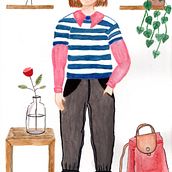 Meu projeto do curso: Ilustração e caracterização de personagens com aquarela. Traditional illustration, Character Design, Painting, and Watercolor Painting project by danielledhoye - 03.03.2022
