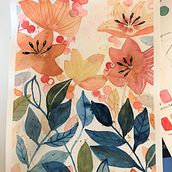Mi Proyecto del curso: Acuarela floral: conecta con la naturaleza. Watercolor Painting, Botanical Illustration, Traditional illustration, and Painting project by karinmeier - 02.28.2022