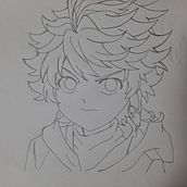 Dibujo de personajes manga desde cero, yakusoku no neverland. Traditional illustration, Character Design, Comic, Pencil Drawing, Drawing, and Manga project by Alicia Michelle Vallejo Carbo - 02.28.2022