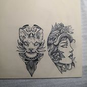 Mi Proyecto del curso: Técnicas de tatuaje blackwork con línea fina. Desenho de tatuagens projeto de Elena - 03.03.2022