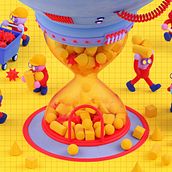 Toggl - The Best Online Time Management Games of 2021. Traditional illustration, Editorial Illustration, and 3D project by Alex Kiesling - 03.04.2022