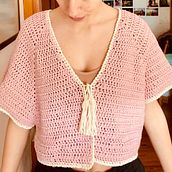 Meu projeto do curso:  Top-down: roupas de crochê sem costura. Un proyecto de Diseño de moda, Tejido, DIY, Crochet y Diseño textil de Susana Matias - 01.03.2022