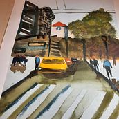 Mi Proyecto del curso: Paisajes urbanos en acuarela. Fine Arts, Watercolor Painting, and Architectural Illustration project by manusermar - 03.04.2022