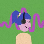 Headphone Girl. Traditional illustration, Motion Graphics, Animation, 2D Animation, Digital Illustration, and Animated Illustration project by Chris Somers - 03.03.2022