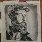 Mi Proyecto del curso: Retrato realista al carboncillo. Projekt z dziedziny Trad, c, jna ilustracja,  Sztuki piękne,  R, sunek, Portret, R, sunek realist i czn użytkownika Santiago Graziano - 04.03.2022