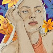 Marzo 4, 2022 ♡. Traditional illustration, Digital Illustration, Acr, lic Painting, Watercolor Painting, and Color Theor project by Isabel Sauvage - 03.04.2022