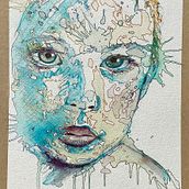 My project in Experimental Portraiture with Ink, Tea and Alcohol course. Fine Arts, Painting, Drawing & Ink Illustration project by Robin Ward - 03.02.2022
