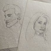 Mi Proyecto del curso: Sketchbook de retrato: explora el rostro humano. Un proyecto de Bocetado, Dibujo, Dibujo de Retrato, Dibujo artístico y Sketchbook de Camila Gutierrez - 05.03.2022