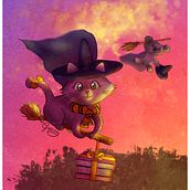 Petit chat et koala sorciers. Traditional illustration project by Gwennaëlle chen - 03.05.2022