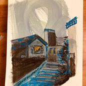Mein Kursprojekt: Moderne Urban Sketching-Techniken in Mixed Media. Traditional illustration, Painting, Architectural Illustration & Ink Illustration project by Mily Podzim - 03.05.2022