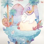 Mon projet du cours : Techniques d'illustration à l'aquarelle et à la gouache. Traditional illustration, Fine Arts, Painting, Watercolor Painting, Children's Illustration, and Gouache Painting project by helene_a - 03.06.2022