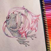 Il mio progetto del corso: Illustrazione surrealista ispirata alla natura. Traditional illustration, Pencil Drawing, Drawing, Artistic Drawing, Naturalistic Illustration, Colored Pencil Drawing, Fine Arts, Creativit, Floral, and Plant Design project by Stefania Ciucani - 03.06.2022