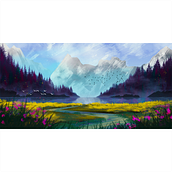 concept art  - landscape drawing - nature . Concept Art, Digital Painting, and Digital Drawing project by mkn harshajeewa - 03.05.2022