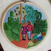 Mi Proyecto del curso: Introducción al bordado botánico. Embroider, and Textile Design project by May Angeles - 03.06.2022