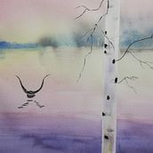 Mon projet du cours : Paysages atmosphériques à l'aquarelle. Un progetto di Belle arti, Pittura e Pittura ad acquerello di Antoinette Posocco - 06.03.2022