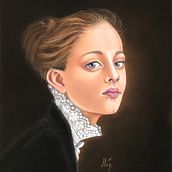 Portrait au pastel sec. Traditional illustration, and Fine Arts project by Ludmilla Ramseier - 03.06.2022