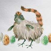 Mein Kursprojekt: Kreative Illustrationstechniken mit Gouache mit Aljoscha Blau. Un proyecto de Ilustración tradicional, Diseño de personajes, Bellas Artes, Pintura, Ilustración infantil, Pintura gouache y Álbum ilustrado						 de Günter Jenne - 06.03.2022