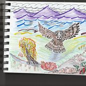 My project in Drawing for Beginners Level -1 course Owl I See. Pencil Drawing, Drawing, Sketchbook, and Design project by kathytonb - 02.02.2022