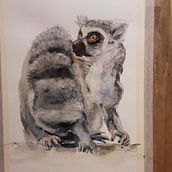 My project in Expressive Animal Portraits in Watercolor course. Un proyecto de Pintura a la acuarela e Ilustración tradicional de Jaine Tawton - 07.03.2022
