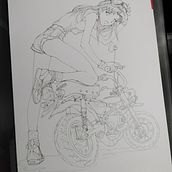 Mi Proyecto del curso: Coloreado con marcadores para dibujo manga. Traditional illustration, and Manga project by Andre - 03.07.2022