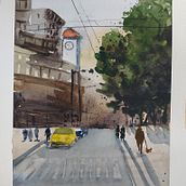 Mi Proyecto del curso: Paisajes urbanos en acuarela Ein Projekt aus dem Bereich Bildende Künste, Aquarellmalerei und Architektonische Illustration von pascual.marian - 07.03.2022
