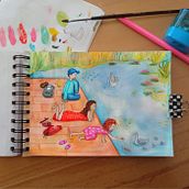 Mi Proyecto del curso: Sketchbook para explorar tu estilo de dibujo. Traditional illustration, Sketching, Creativit, Drawing, Watercolor Painting, Sketchbook, and Gouache Painting project by Claudia Karlgård - 03.03.2022