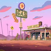 Meu projeto do curso: Pintura digital de fundo para animação. Een project van Traditionele illustratie, Animatie, Digitale illustratie y  Digitaal schilderij van Carolina Ota - 08.03.2022