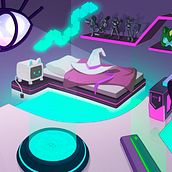 Witch streamer room. Een project van Traditionele illustratie, Digitale illustratie, Animatie y  Scenografie van Carolina Ota - 25.02.2022