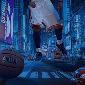 New York & Basket Ball player Ein Projekt aus dem Bereich Bildbearbeitung, Fotoretuschierung, Digitalfotografie, Fotografische Komposition und Fotomontage von Franck Pellerin - 08.03.2022