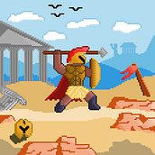 Mi Proyecto del curso: Guerrero antiguo . Character Design, Video Games, Pixel Art, and Game Design project by danielbuitragosantana - 03.06.2022