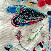 Mi Proyecto del curso: Técnicas básicas de bordado: puntadas, composiciones y gamas cromáticas. Accessor, Design, Costume Design, Embroider, Color Theor, and Textile Design project by inmysha - 03.09.2022