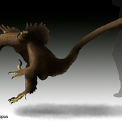 Deinonychus antirrhopus. Een project van Traditionele illustratie, Digitale illustratie, Digitale tekening y  Digitaal schilderij van Carlos - 09.03.2022