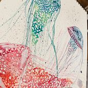 Tecniche moderne di acquarello: Meduse. Een project van Traditionele illustratie, Grafisch ontwerp, Schilderij y Aquarelschilderen van Eva Doveri - 10.03.2022