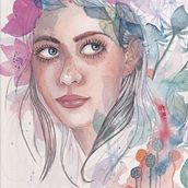 Mon projet du cours : Portrait illustré à l’aquarelle. Traditional illustration, Fine Arts, Painting, Drawing, Watercolor Painting, Portrait Drawing, Artistic Drawing, and Children's Illustration project by gabrielle boisseau - 03.10.2022