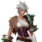 En el proyecto de este curso diseñe a "riven"  (un personaje de league of legends). Un progetto di Character design, Videogiochi, Pixel art e Progettazione di videogiochi di Giuliano Di Toro - 09.03.2022