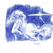 Ian Paice (Deep Purple). Pencil Drawing project by Salvador Paredes Garcia - 03.11.2022
