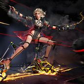 Anita Cyberpunk Roller Girl Concept Art. Un progetto di 3D, Illustrazione tradizionale e Creatività di eyekust - 15.01.2021