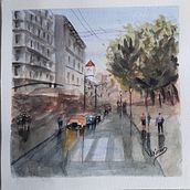 Mi Proyecto del curso: Paisajes urbanos en acuarela. Artes plásticas, Pintura em aquarela e Ilustração arquitetônica projeto de vicmirmir - 11.03.2022