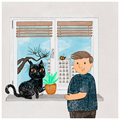 My project for course: Illustration and GIF Creation on Procreate. Een project van Traditionele illustratie, Ontwerp van personages, Karakteranimatie, 2D-animatie, Digitale illustratie, Digitale tekening y Geanimeerde Illustratie van Alexandra Scrupschii - 10.03.2022