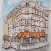 Meu projeto do curso: Desenho arquitetônico com aquarela e tinta. Un projet de Esquisse , Dessin, Aquarelle, Illustration architecturale, Carnet de croquis et Illustration à l'encre de Maria Antonia Benutti - 11.03.2022