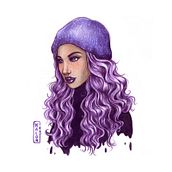 Eve la chica lila. Un projet de Illustration traditionnelle de Elisabeth Kalon - 11.03.2022