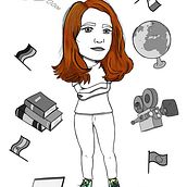 Self portrait - caricatura. Traditional illustration, Comic, Sketching, Drawing, Digital Illustration, Portrait Drawing, Digital Drawing, Digital Painting, and Sketchbook project by Anita Danese - 03.05.2022
