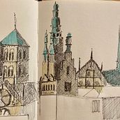Mein Kursprojekt: Tagebuch illustrieren: Fülle dein Skizzenbuch mit Erlebnissen. Projekt z dziedziny Trad, c, jna ilustracja, Sketching,  R, sunek, Sketchbook,  R i sunek atramentem użytkownika annette_20 - 12.03.2022