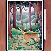 Final Project: Digital Illustration: Create a Colorful Nature Scene. Un progetto di Illustrazione tradizionale, Illustrazione digitale e Illustrazione naturalistica di Sonya Hammond - 12.03.2022