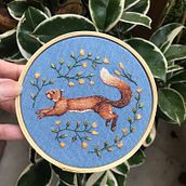 Meu projeto do curso: Bordado needle painting: recrie a beleza da vida selvagem. Traditional illustration, Embroider, and Textile Design project by Isabella - 03.11.2022