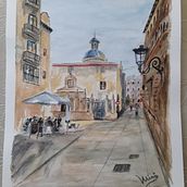 Proyecto del curso paisaje urbano. Pintura em aquarela projeto de vicmirmir - 12.03.2022