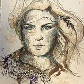 My project for course: Experimental Portraiture with Ink, Tea and Alcohol. Fine Arts, Painting, Drawing & Ink Illustration project by Sharon Longstroth - 03.13.2022