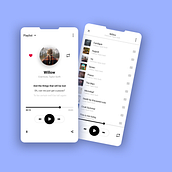Music Player UI Design. Un proyecto de Diseño de apps y Diseño de producto digital de dasnimisha007 - 13.03.2022
