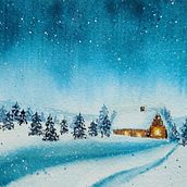 Watercolour painting completed during a live paintalong session (not on Domestika). Added because I love this colour combination!. Un progetto di Pittura ad acquerello di Frances Walker - 11.12.2021